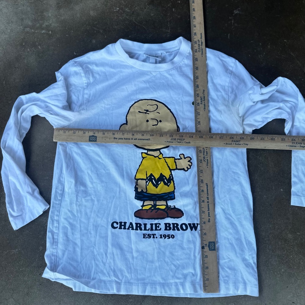Lacoste Peanuts Long Sleeve T-Shirt Mens L White Excellent Charlie Brown Graphic - Picture 5 of 5